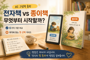 AI 그림책 출판, 전자책과 종이책