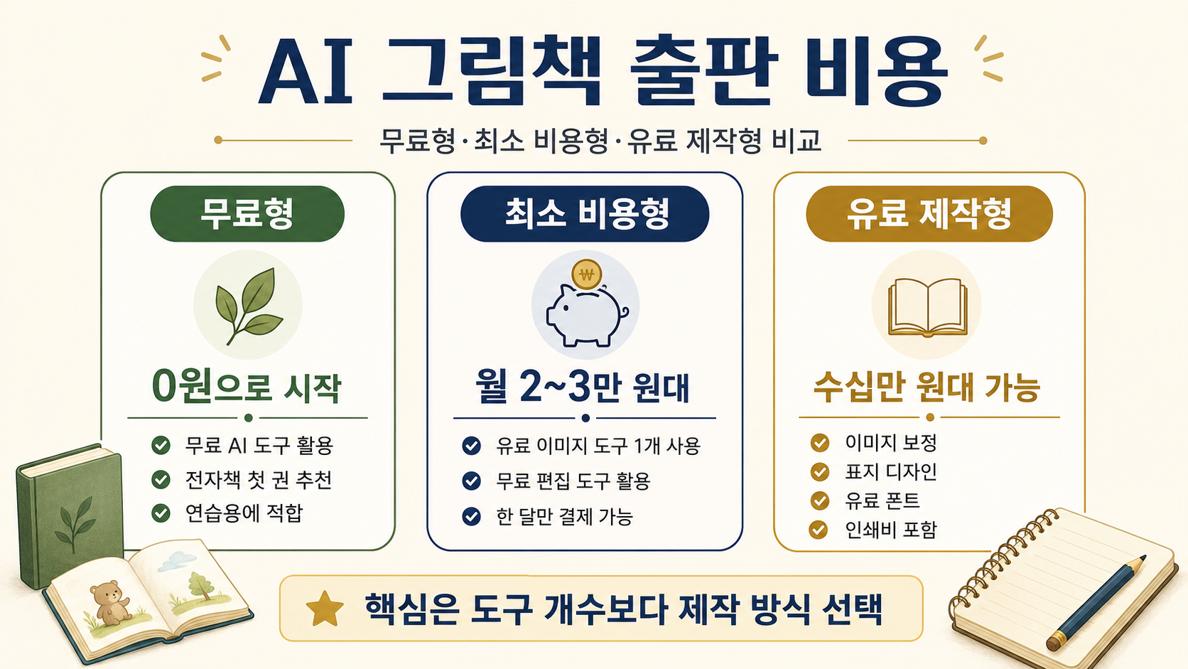 AI 그림책 출판을 준비하며 전자책과 종이책을 비교하는 모습