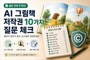 AI 그림책 저작권, 창작자가 출판 전 꼭 확인할 질문 10가지