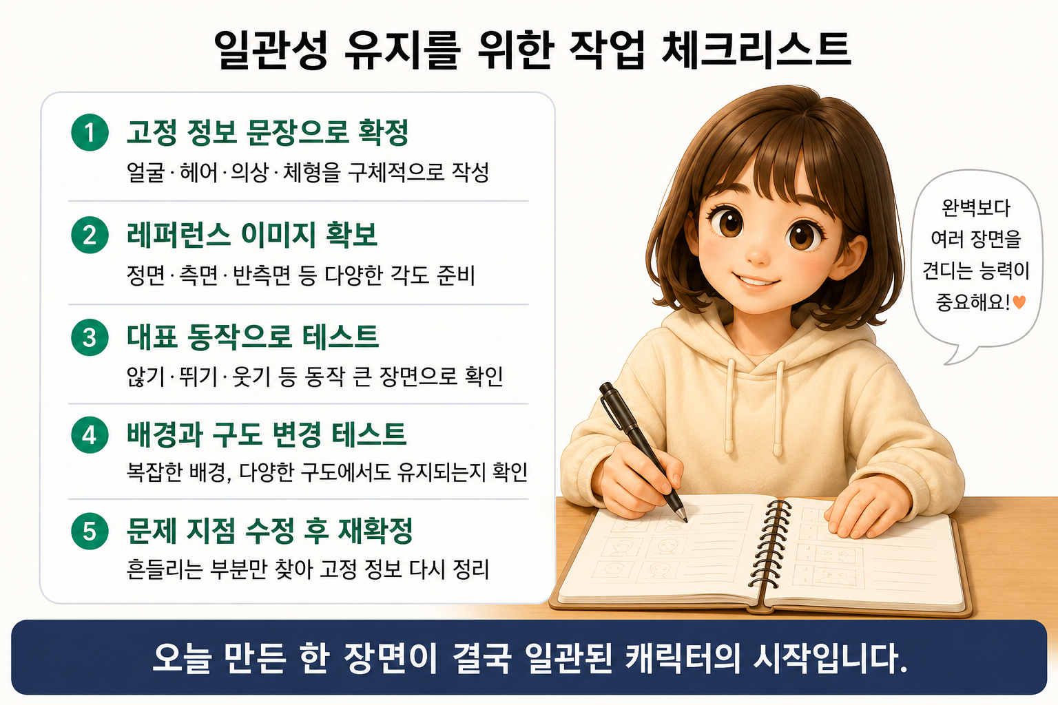 그림책 페이지별 캐릭터 일관성 유지 예시