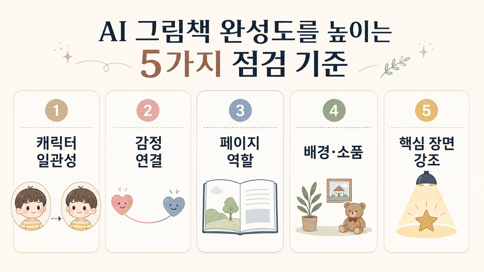 AI 그림책 완성도를 높이는 5가지 점검 기준