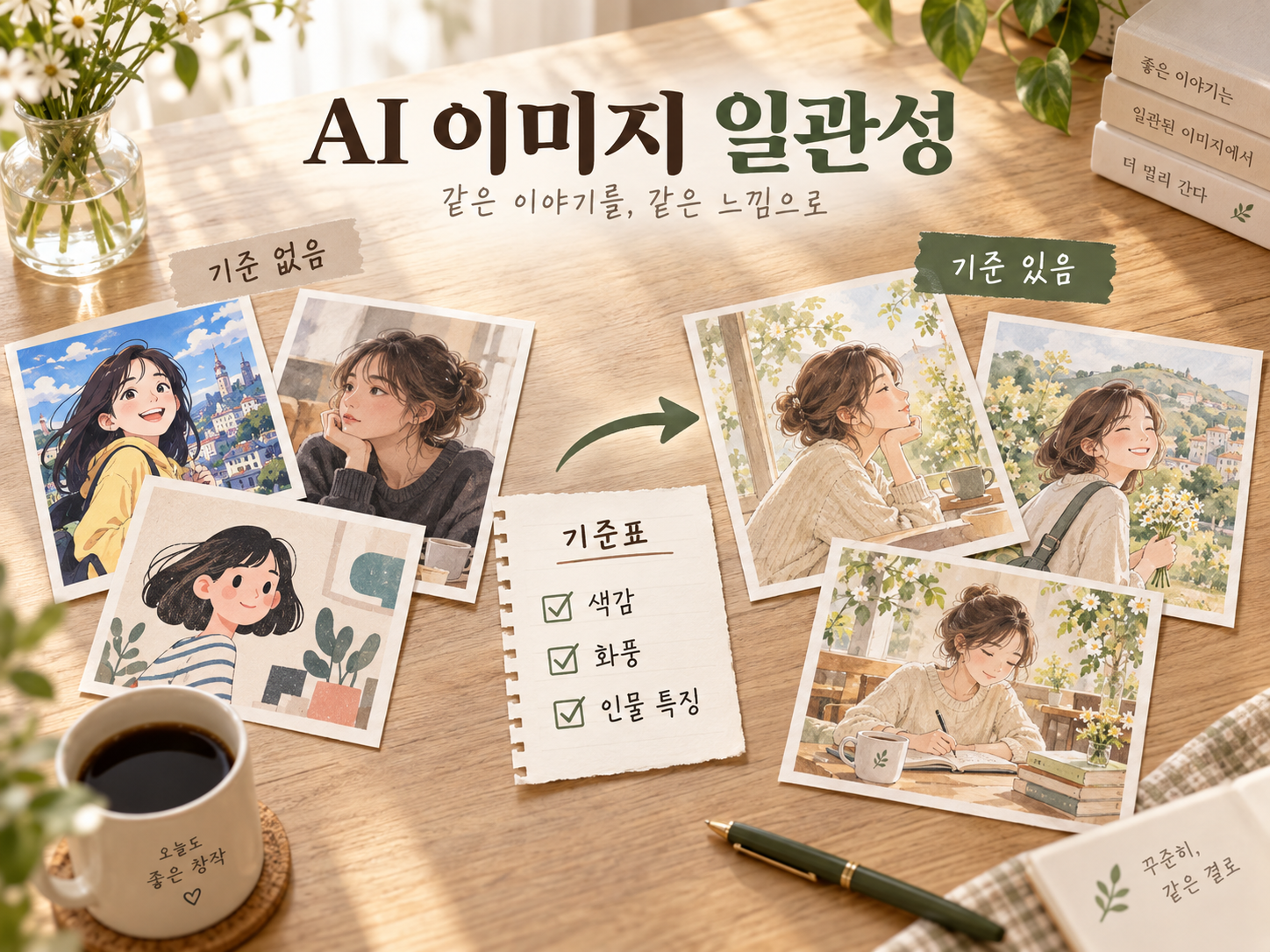 AI 이미지 일관성을 쉽게 설명하는 이미지