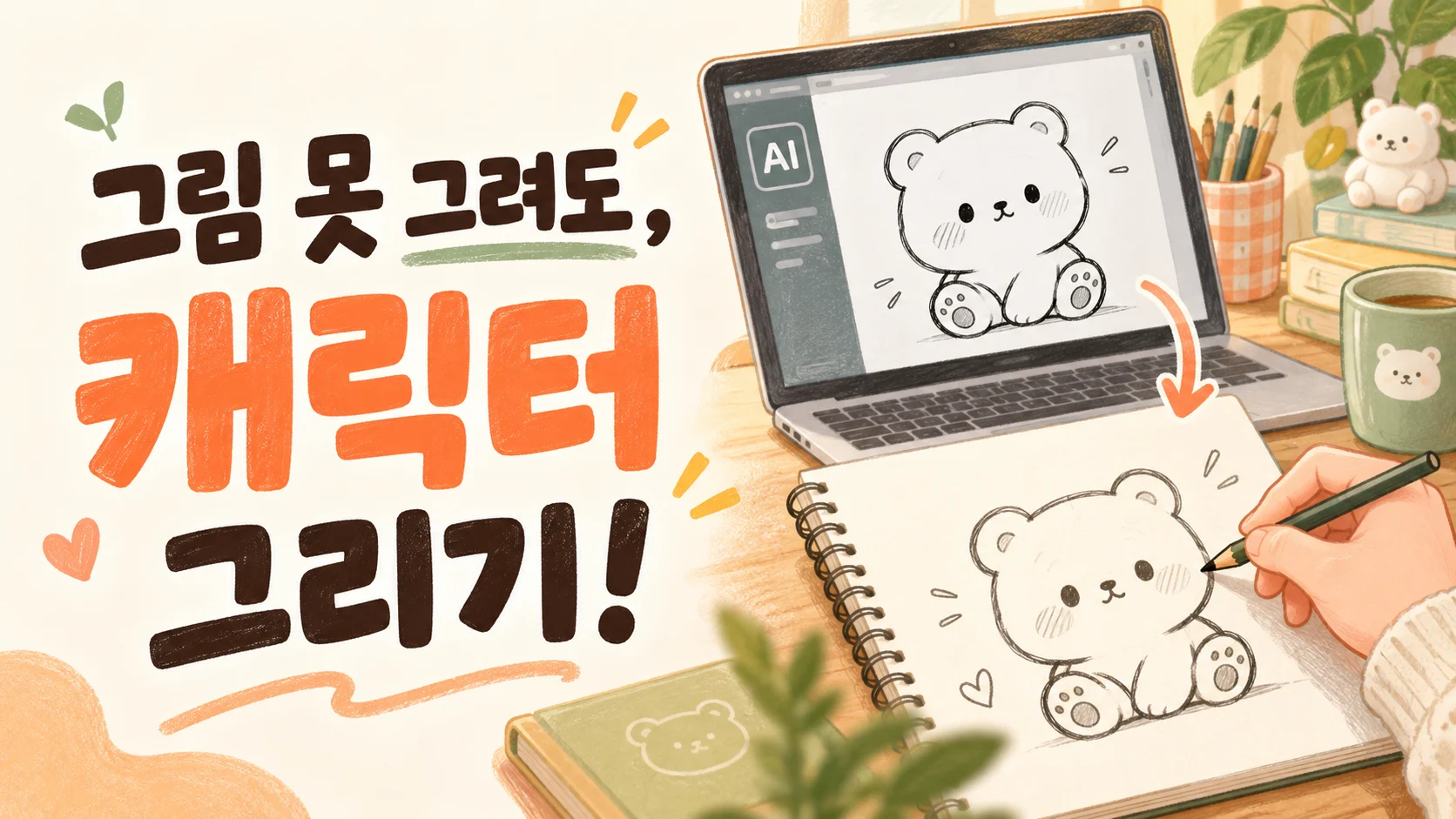 AI로 따라 그리는 귀여운 캐릭터