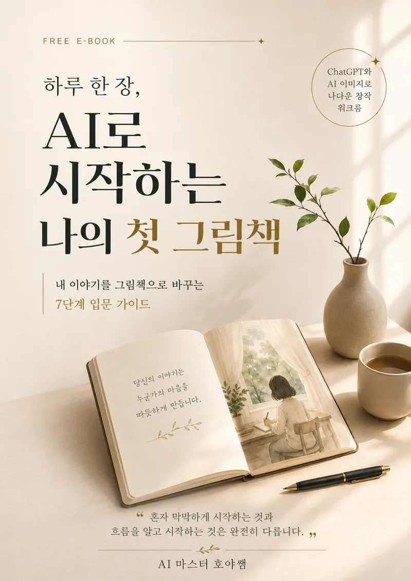 하루 한 장, AI로 시작하는 나의 첫 그림책 미니북 표지