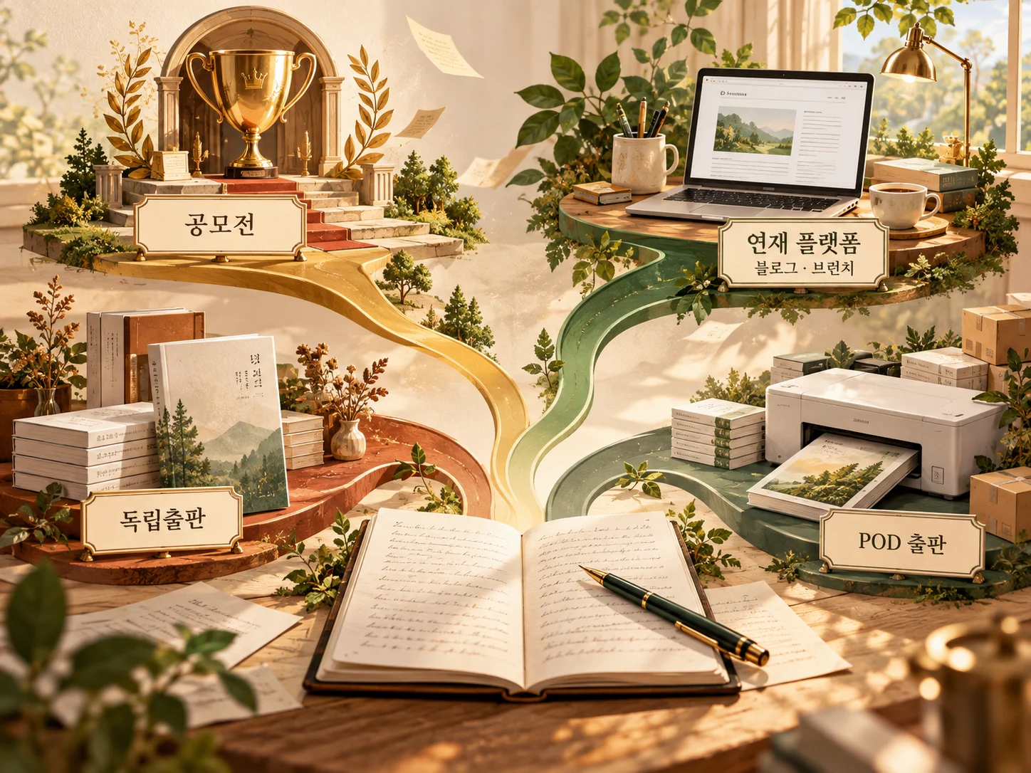 네 가지 출판의 길, 노트에서 시작되다