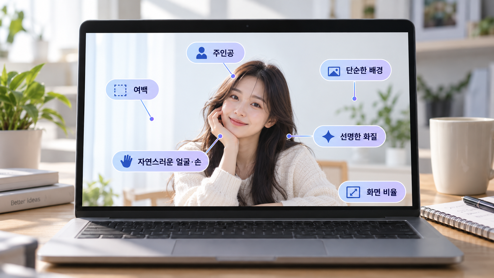 노트북 속 자연스러운 사진 촬영 가이드
