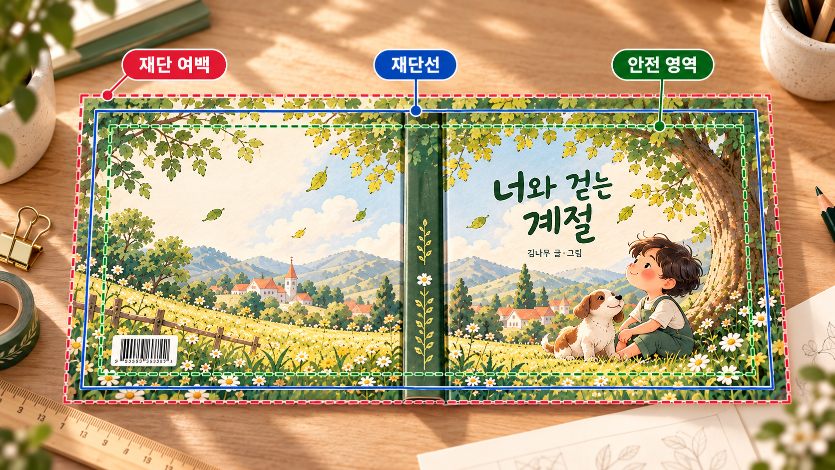 재단 여백과 안전 영역